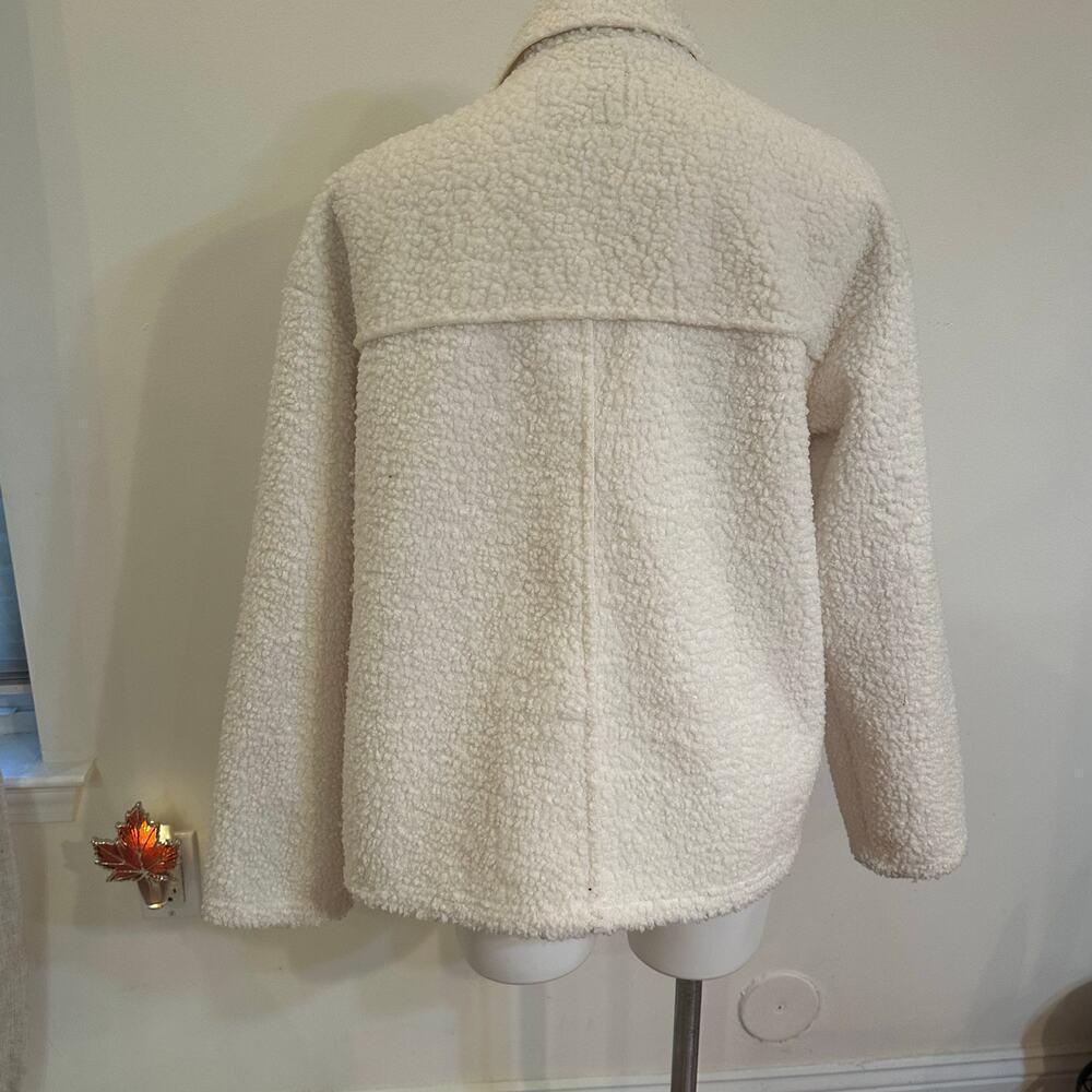 Sanctuary Cream Sherpa Teddy Oversized Shacket Jacket Size L - Picture 6 of 7